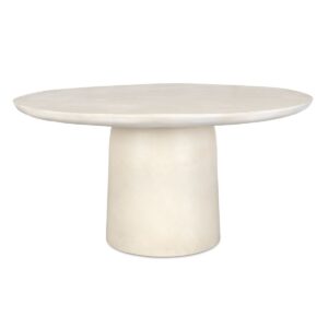 Warm White Madrone Outdoor Dining Table