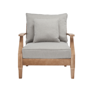 Gray Martinique Wood Patio Armchair